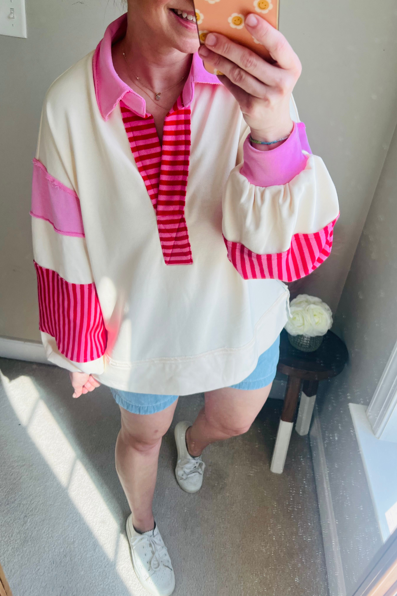 Cherries and Cream Pullover