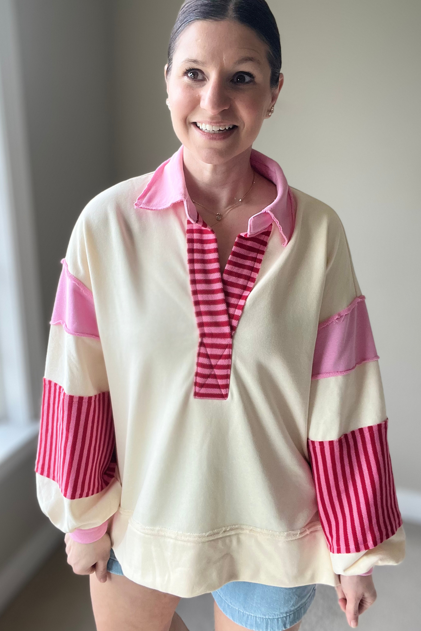 Cherries and Cream Pullover