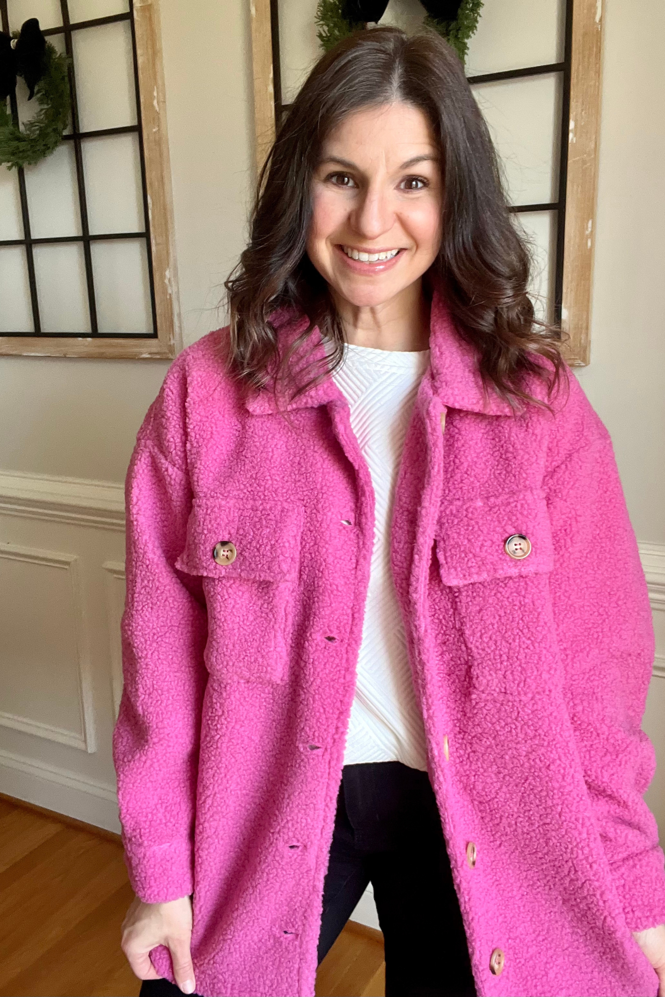Popping Pink Shacket