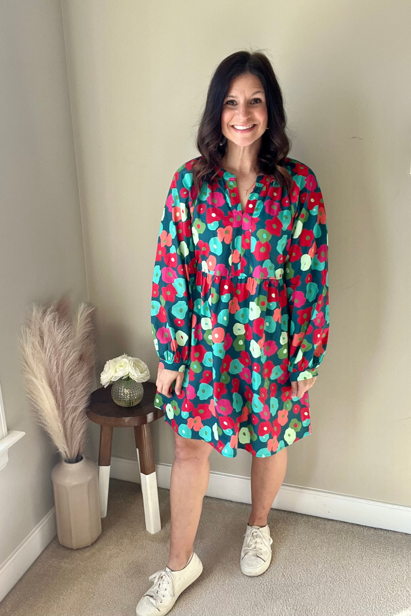 Fall Floral Dress