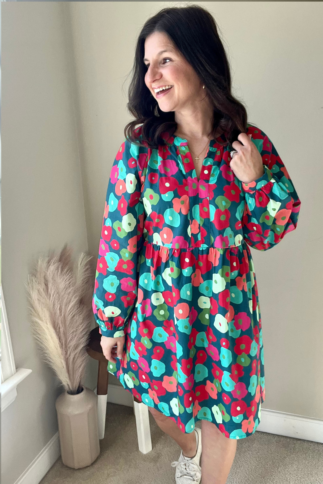 Fall Floral Dress