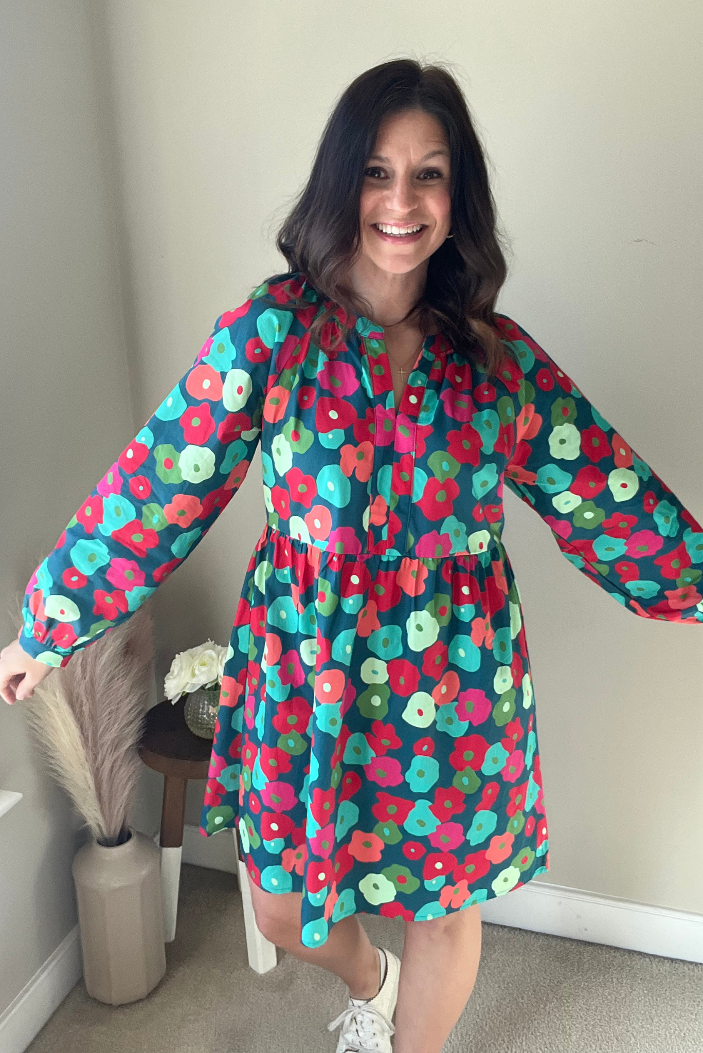 Fall Floral Dress