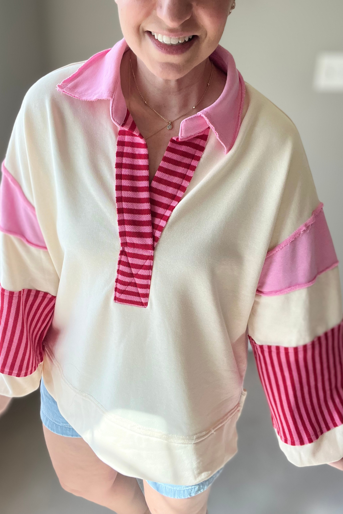 Cherries and Cream Pullover