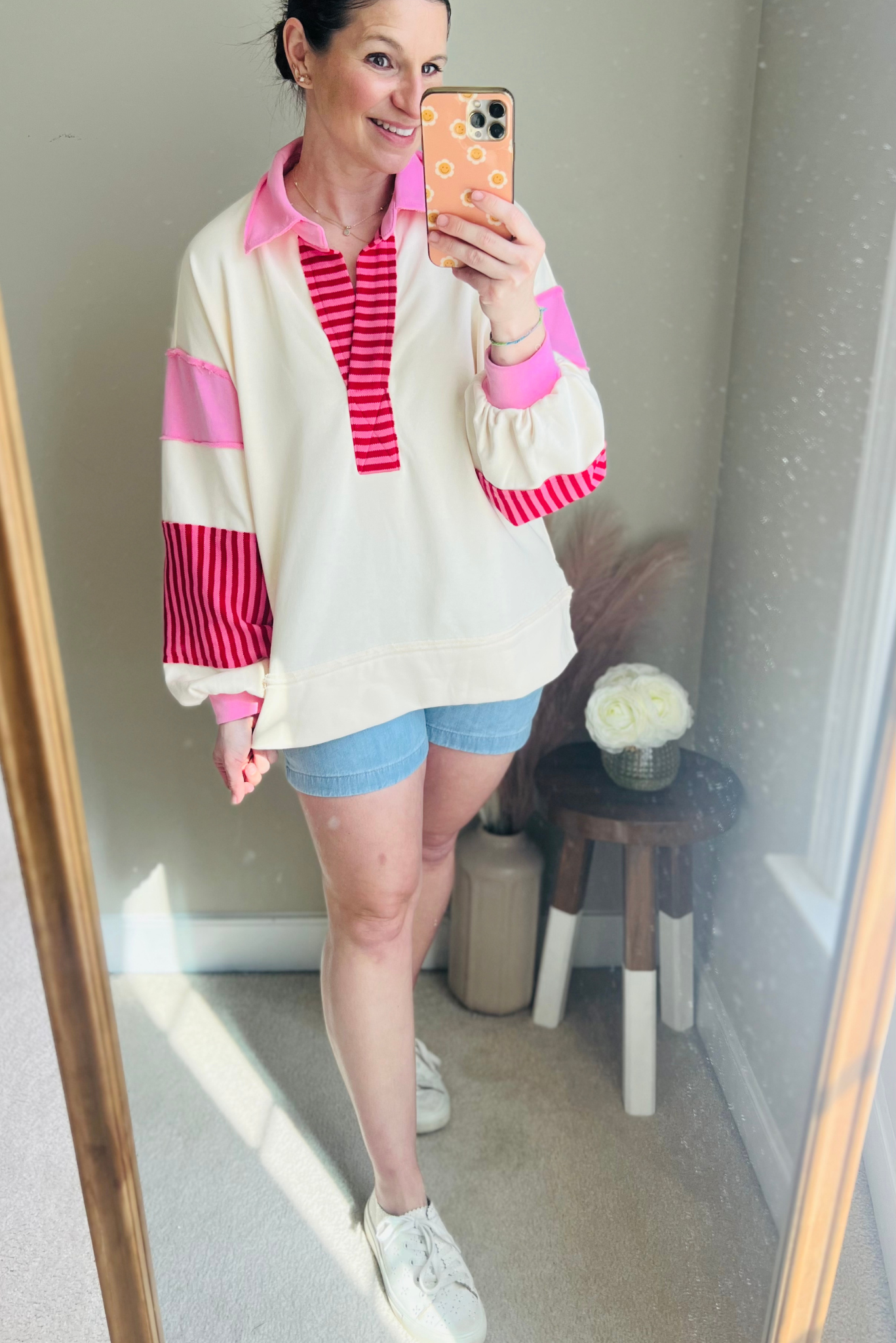Cherries and Cream Pullover